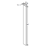 Tall Filler - 3W x 96H x 3/4D - Aria White Shaker