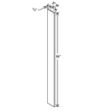 Tall Filler - 6W x 96H x 3/4D -Charleston White