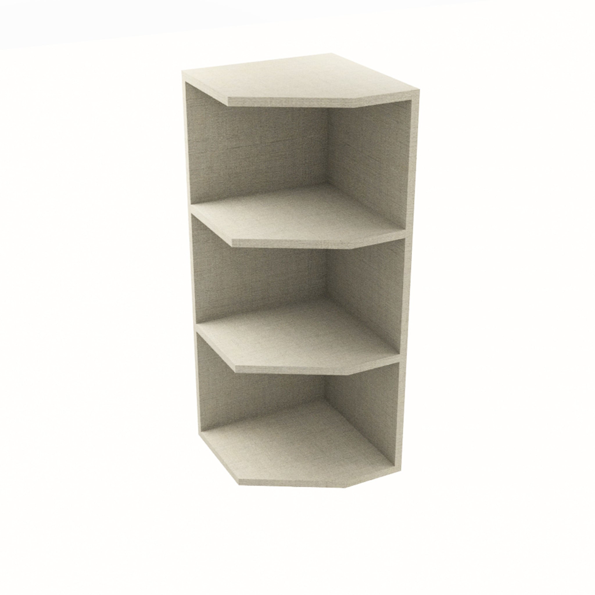 RTA - Fabric Grey - End Wall Shelf Base Cabinets | 12"W x 36"H x 12"D