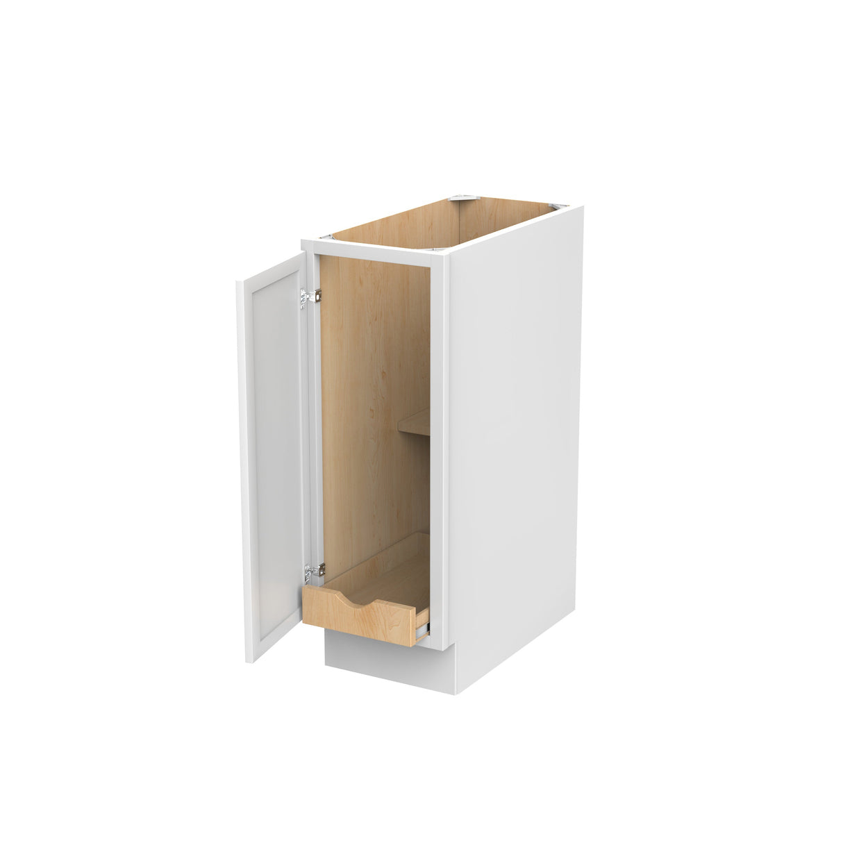 RTA - Fashion White - Single Door & Drawer Base Cabinet | 12"W x 34.5"H x 24"D
