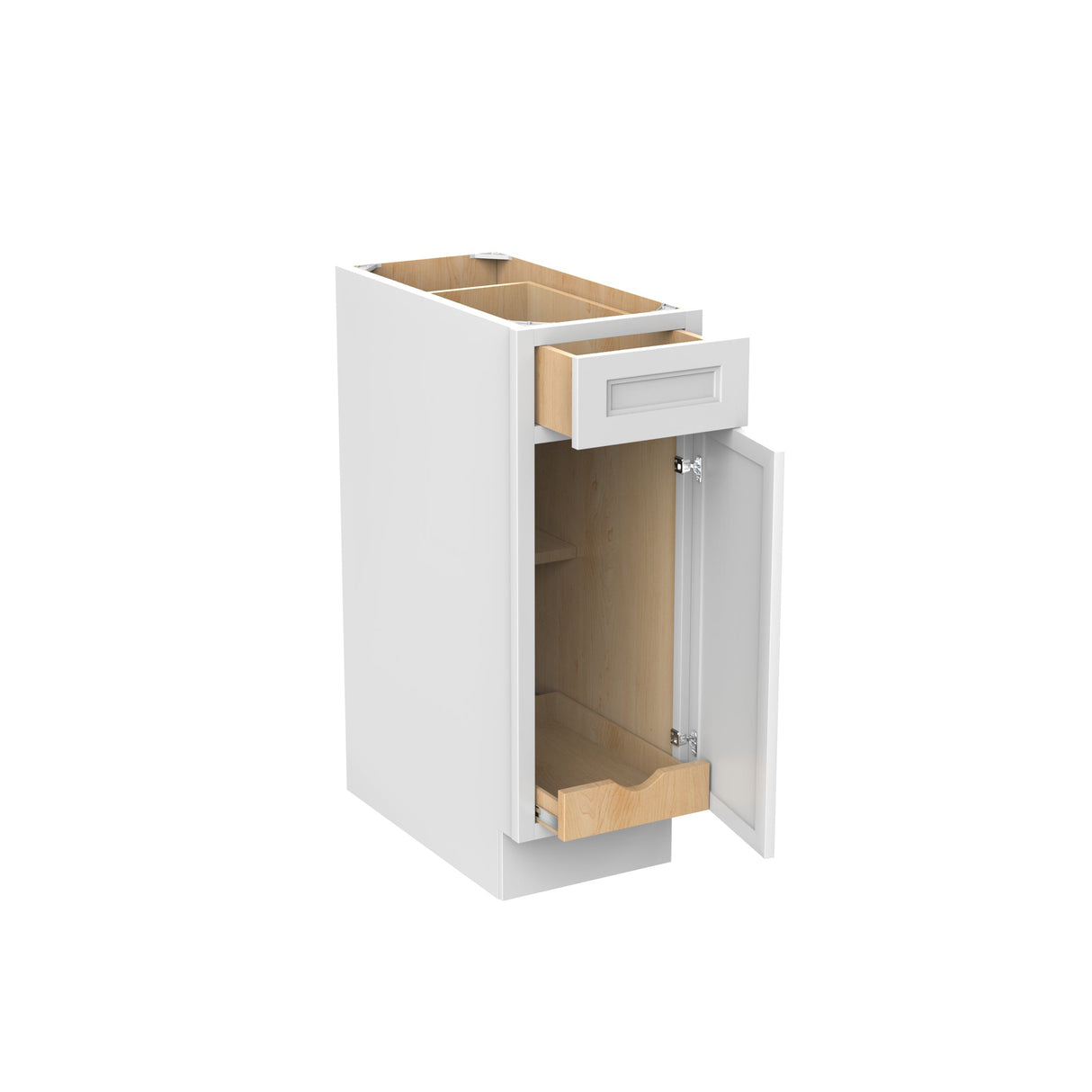 RTA - Fashion White - Single Door & Drawer Base Cabinet | 12"W x 34.5"H x 24"D