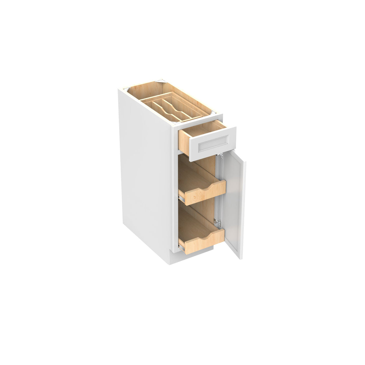 RTA - Fashion White - Single Door & Drawer Base Cabinet | 12"W x 34.5"H x 24"D