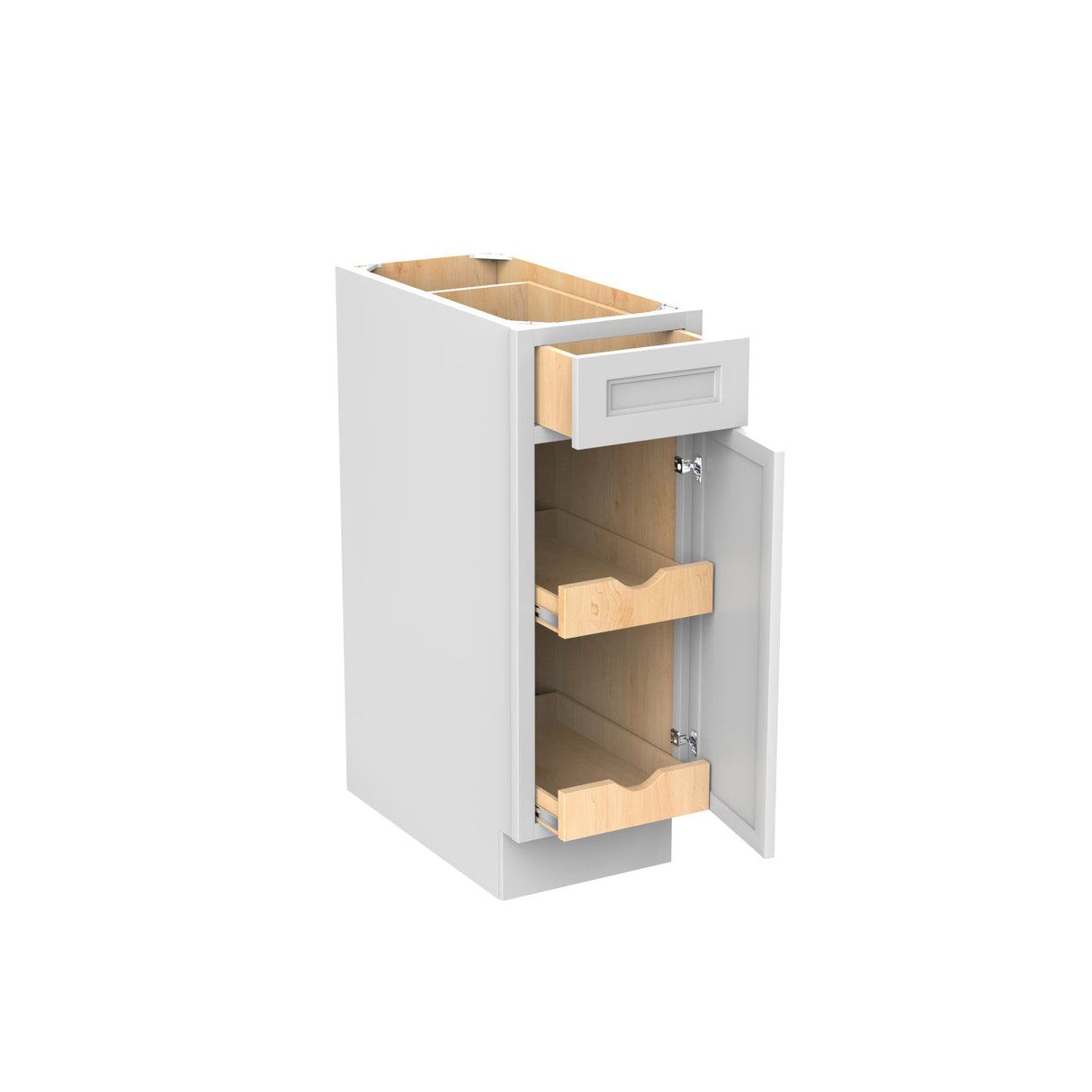 RTA - Fashion White - Single Door & Drawer Base Cabinet | 12"W x 34.5"H x 24"D