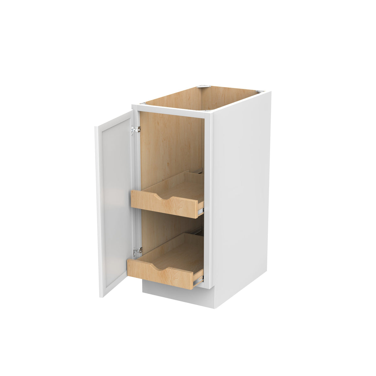RTA - Fashion White - Single Door & Drawer Base Cabinet | 15"W x 34.5"H x 24"D