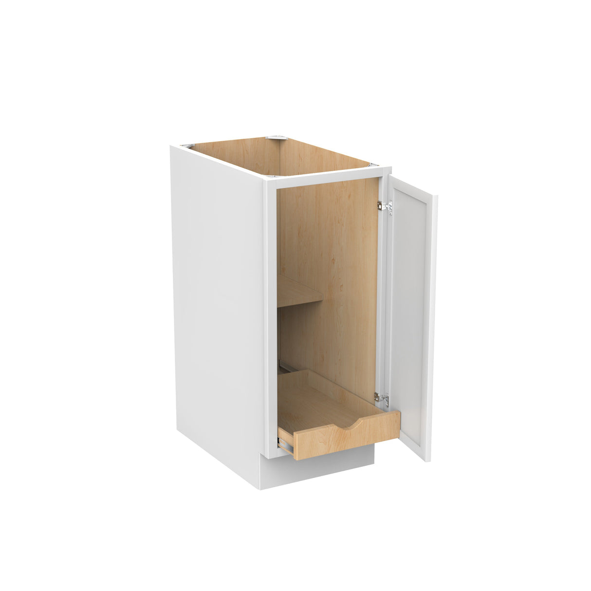 RTA - Fashion White - Single Door & Drawer Base Cabinet | 15"W x 34.5"H x 24"D