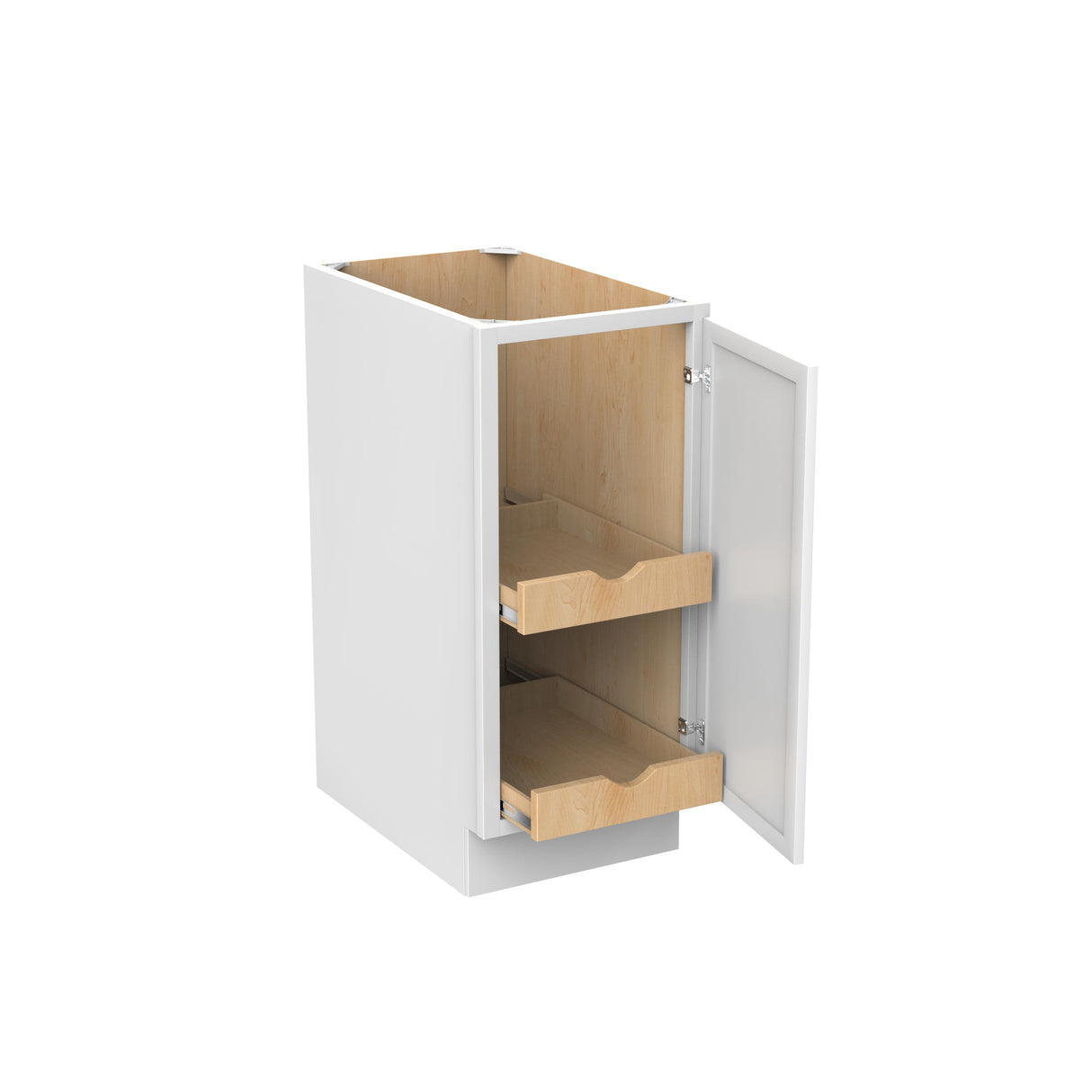 RTA - Fashion White - Single Door & Drawer Base Cabinet | 15"W x 34.5"H x 24"D