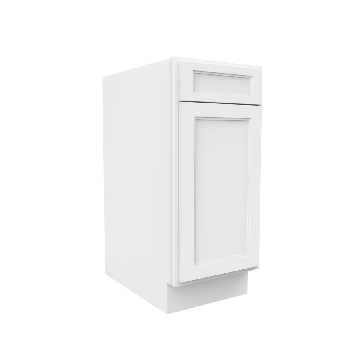 RTA - Fashion White - Single Door & Drawer Base Cabinet | 15"W x 34.5"H x 24"D
