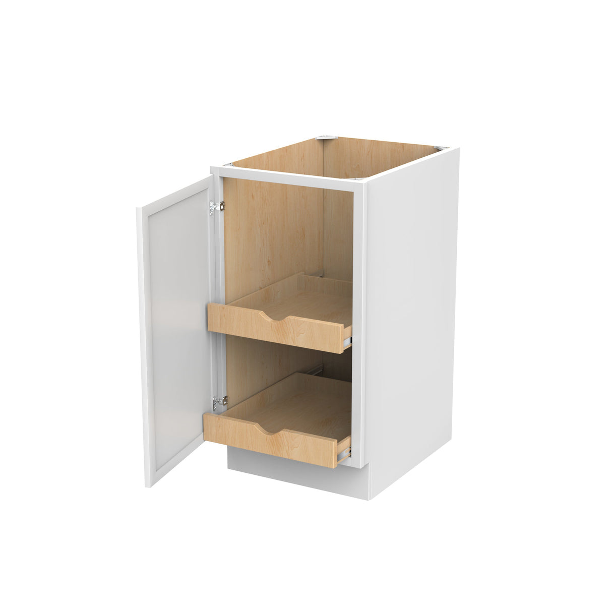 RTA - Fashion White - Single Door & Drawer Base Cabinet | 18"W x 34.5"H x 24"D