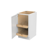 RTA - Fashion White - Single Door & Drawer Base Cabinet | 18"W x 34.5"H x 24"D