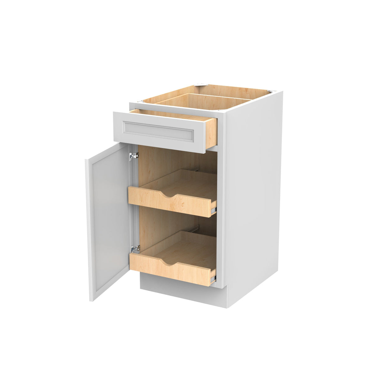 RTA - Fashion White - Single Door & Drawer Base Cabinet | 18"W x 34.5"H x 24"D