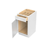 RTA - Fashion White - Single Door & Drawer Base Cabinet | 18"W x 34.5"H x 24"D