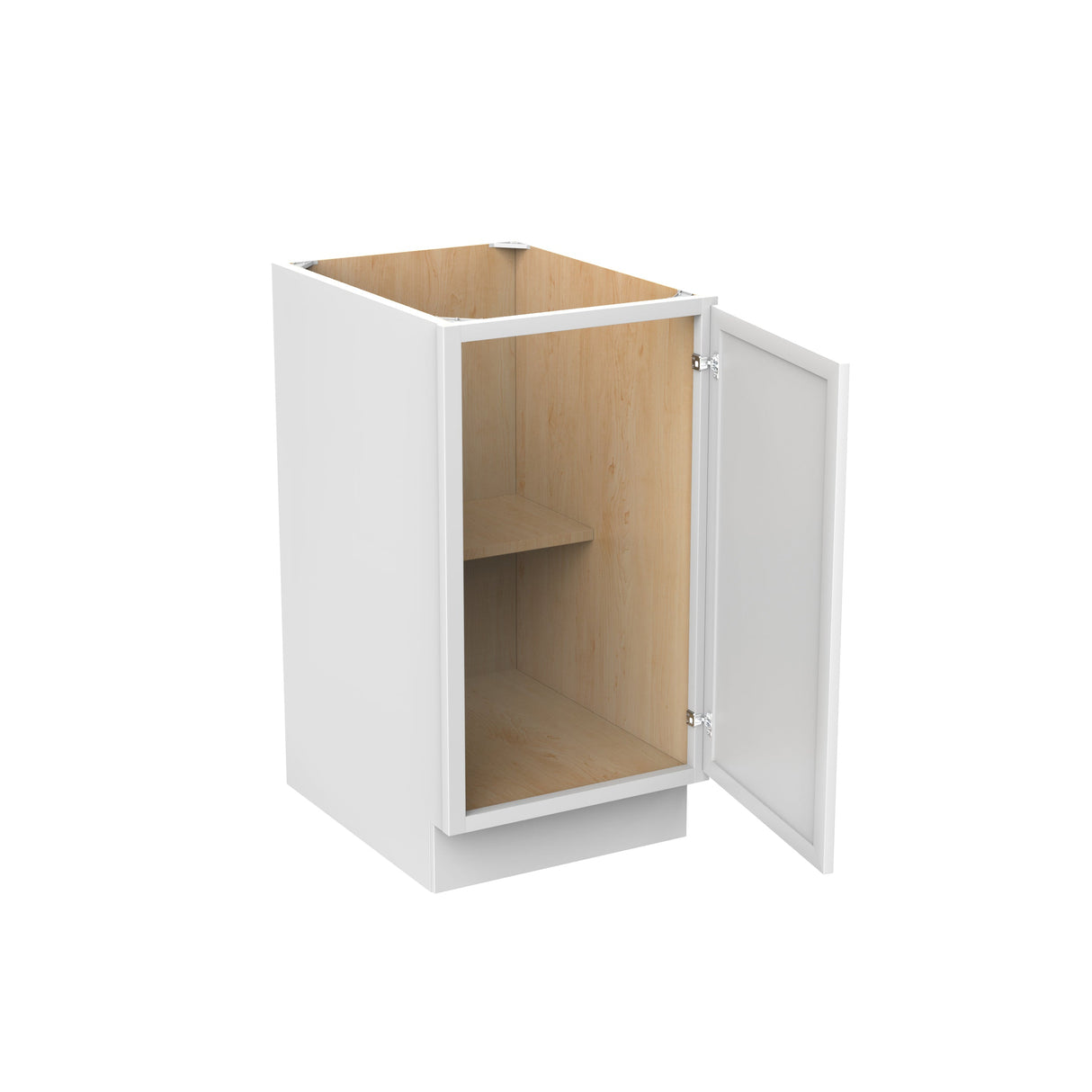 RTA - Fashion White - Single Door & Drawer Base Cabinet | 18"W x 34.5"H x 24"D