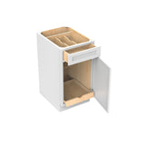 RTA - Fashion White - Single Door & Drawer Base Cabinet | 18"W x 34.5"H x 24"D