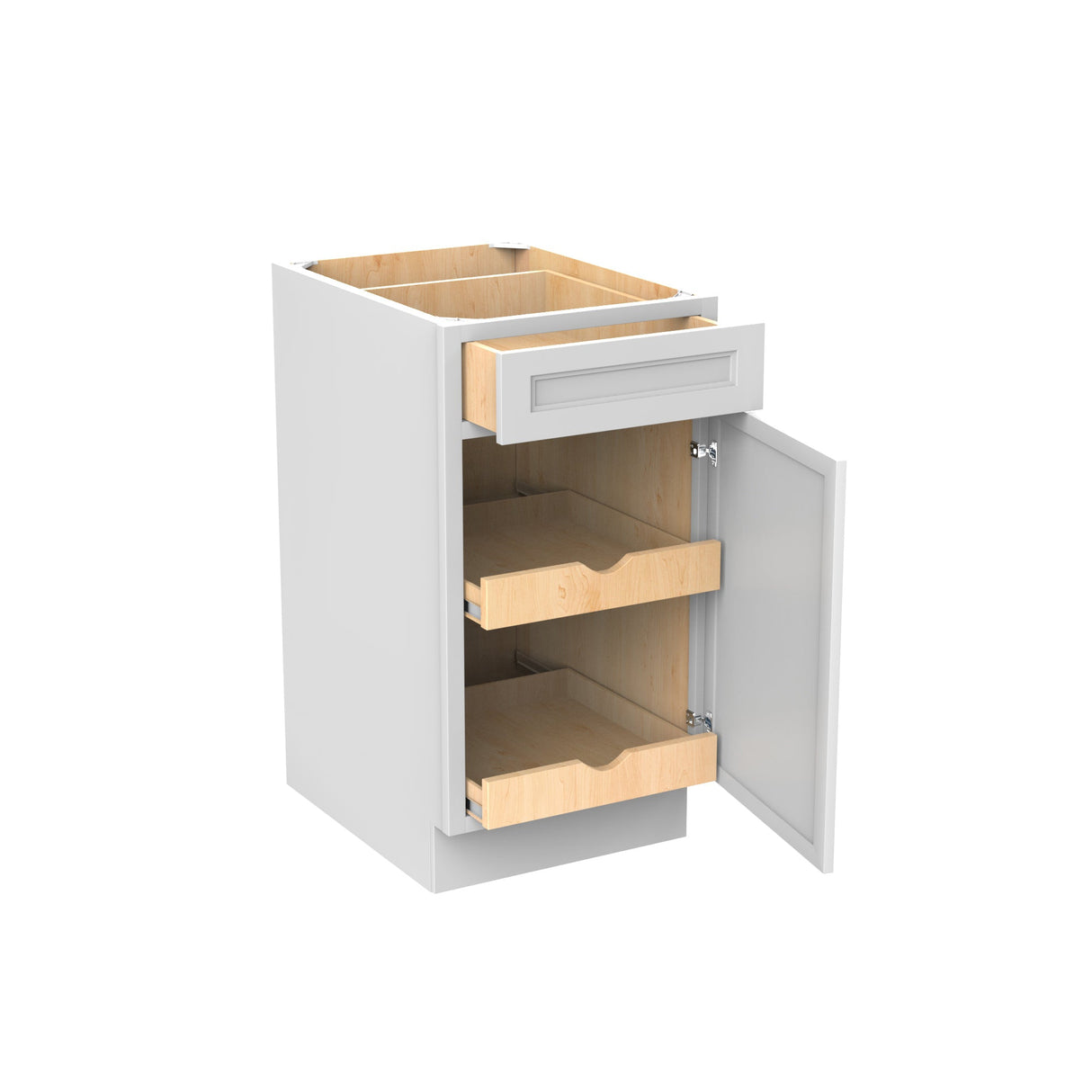RTA - Fashion White - Single Door & Drawer Base Cabinet | 18"W x 34.5"H x 24"D
