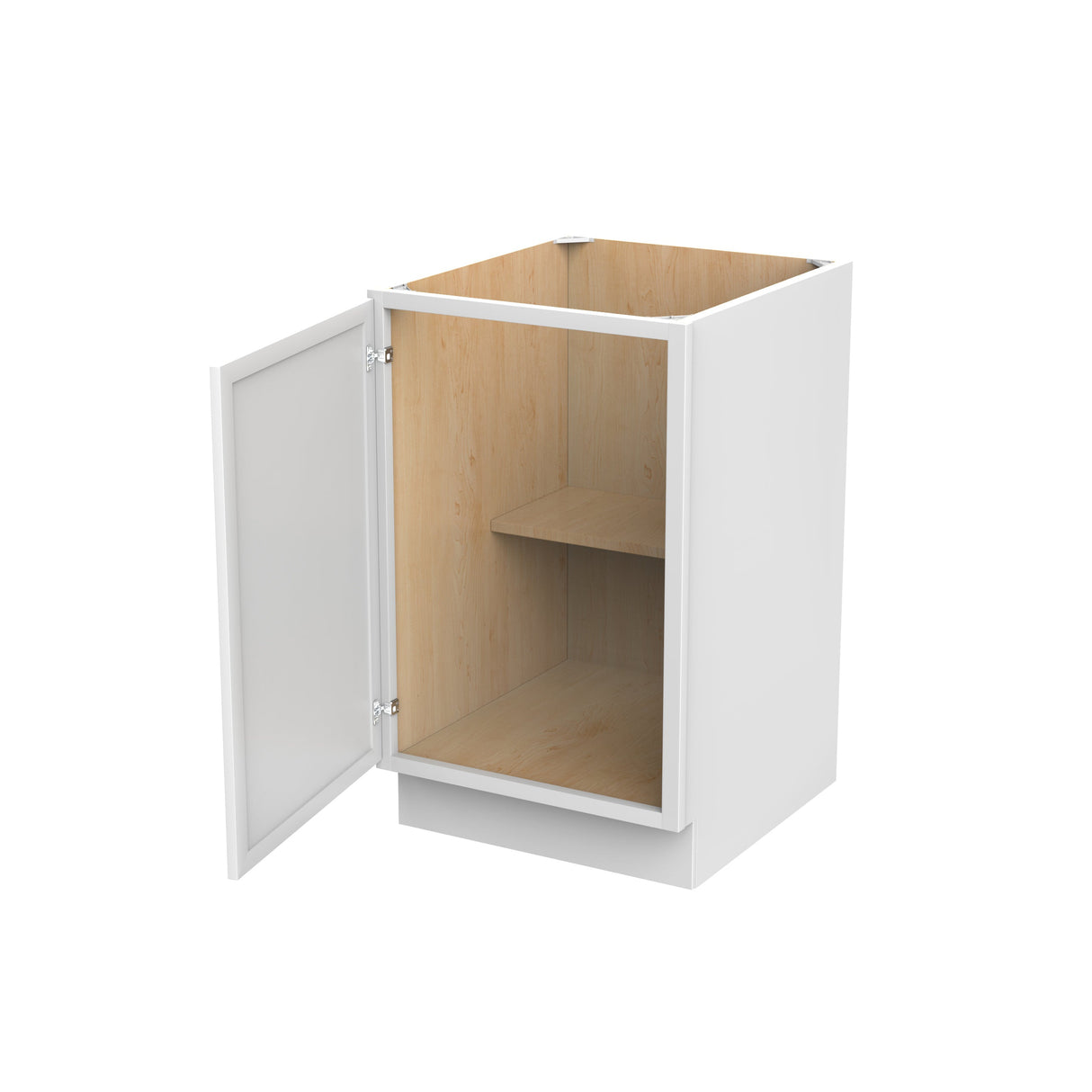 RTA - Fashion White - Single Door & Drawer Base Cabinet | 21"W x 34.5"H x 24"D