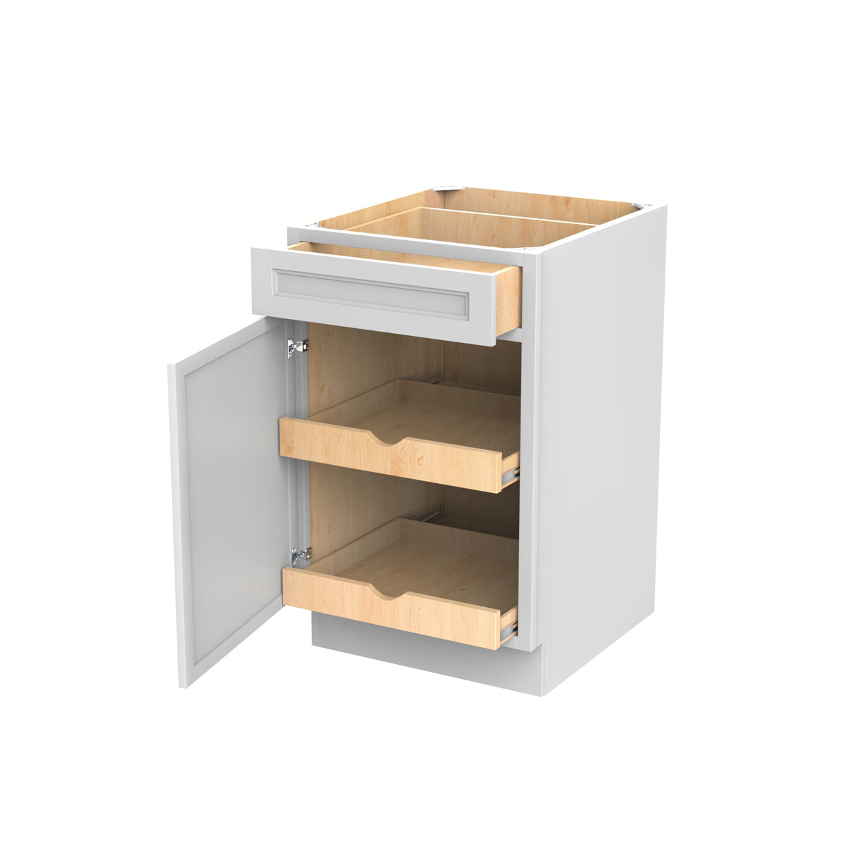 RTA - Fashion White - Single Door & Drawer Base Cabinet | 21"W x 34.5"H x 24"D