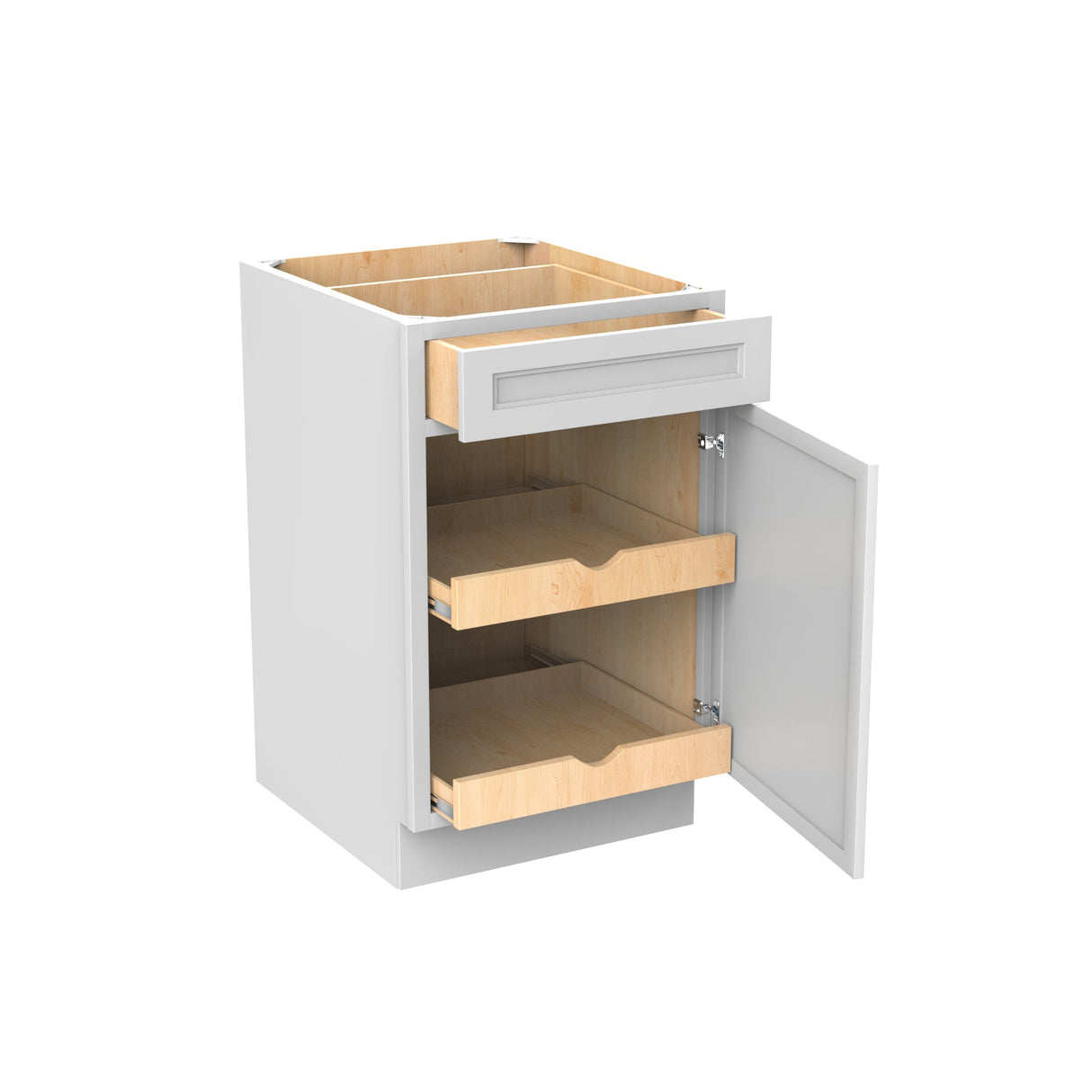 RTA - Fashion White - Single Door & Drawer Base Cabinet | 21"W x 34.5"H x 24"D