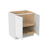 RTA - Fashion White - Double Drawer & Door Base Cabinet | 30"W x 34.5"H x 24"D