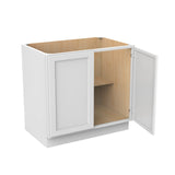 RTA - Fashion White - Double Drawer & Door Base Cabinet | 36"W x 34.5"H x 24"D