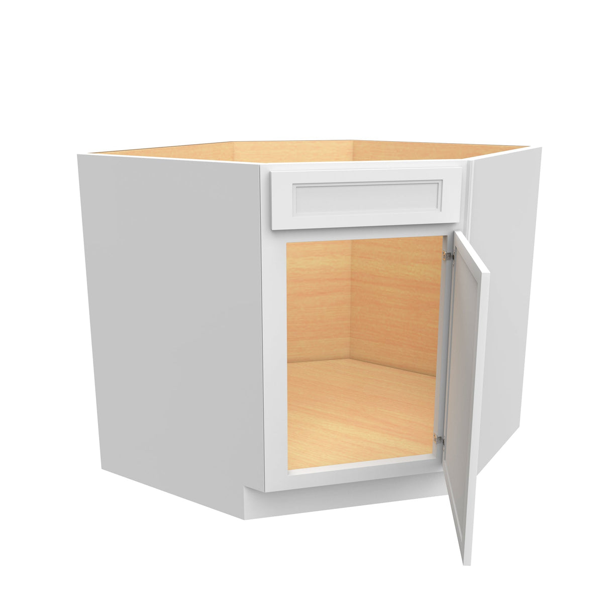 RTA - Fashion White - Diagonal Corner Sink Base Cabinet  | 36"W x 34.5"H x 24"D