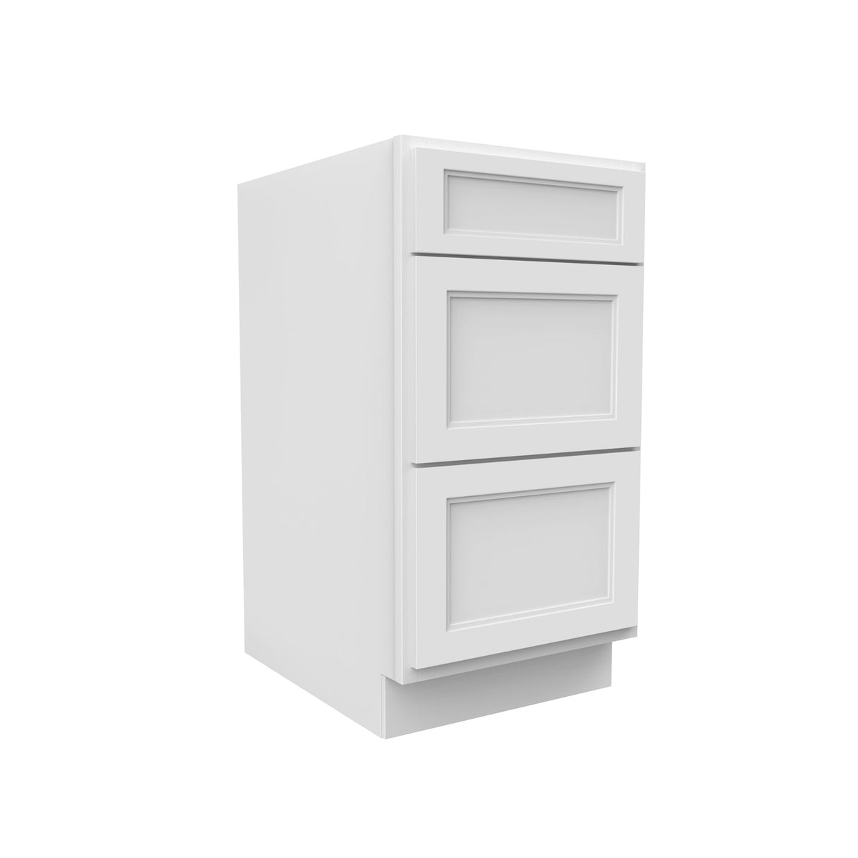 RTA - Fashion White - 3 Drawer Base Cabinet | 18"W x 34.5"H x 24"D