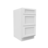 RTA - Fashion White - 3 Drawer Base Cabinet | 18"W x 34.5"H x 24"D