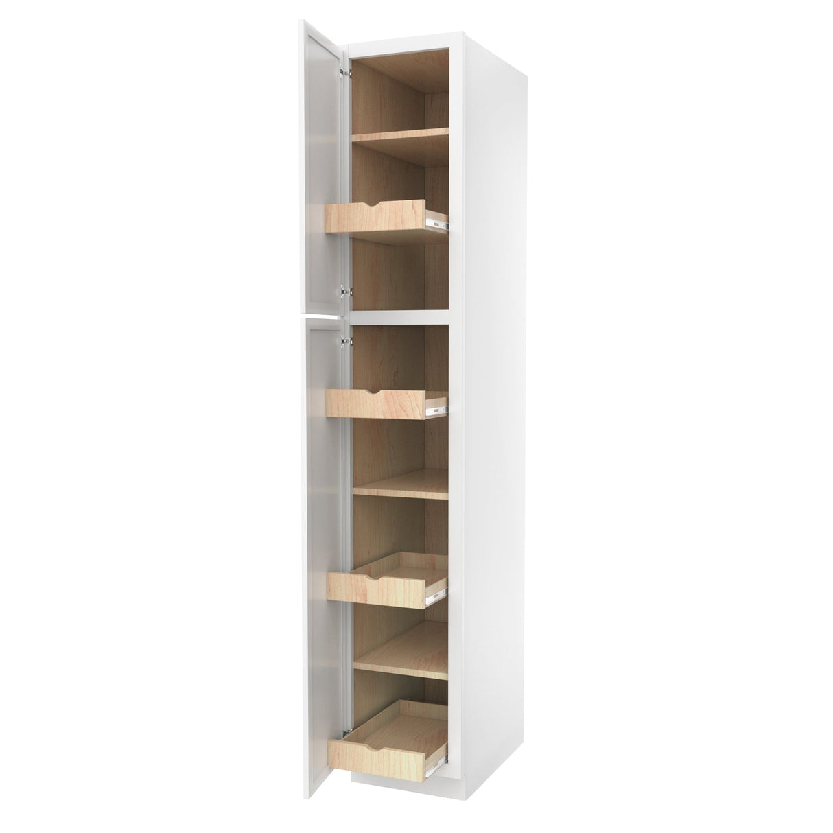 RTA - Fashion White - Single Door Utility Cabinet | 15"W x 84"H x 24"D