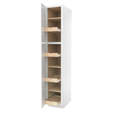 RTA - Fashion White - Single Door Utility Cabinet | 15"W x 84"H x 24"D