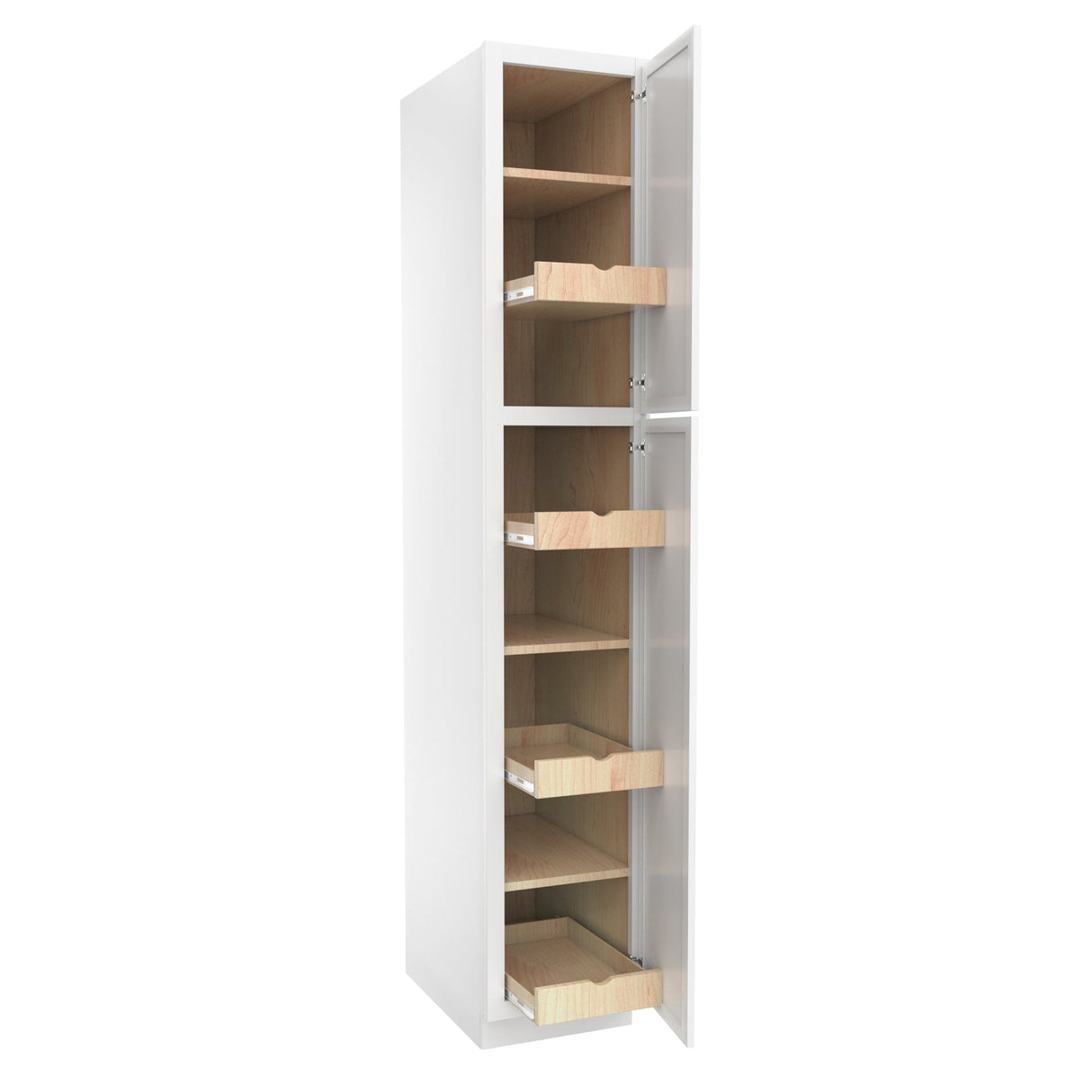 RTA - Fashion White - Single Door Utility Cabinet | 15"W x 84"H x 24"D