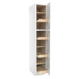 RTA - Fashion White - Single Door Utility Cabinet | 15"W x 84"H x 24"D