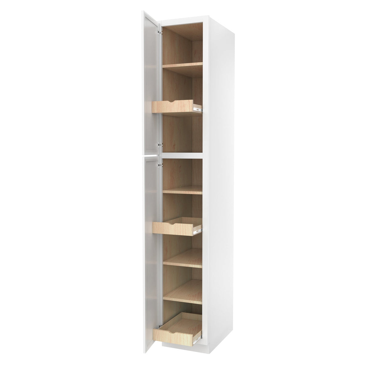 RTA - Fashion White - Single Door Utility Cabinet | 15"W x 90"H x 24"D