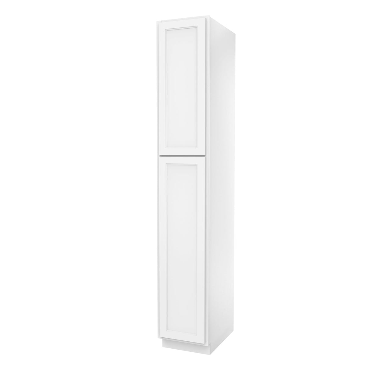 RTA - Fashion White - Single Door Utility Cabinet | 15"W x 90"H x 24"D