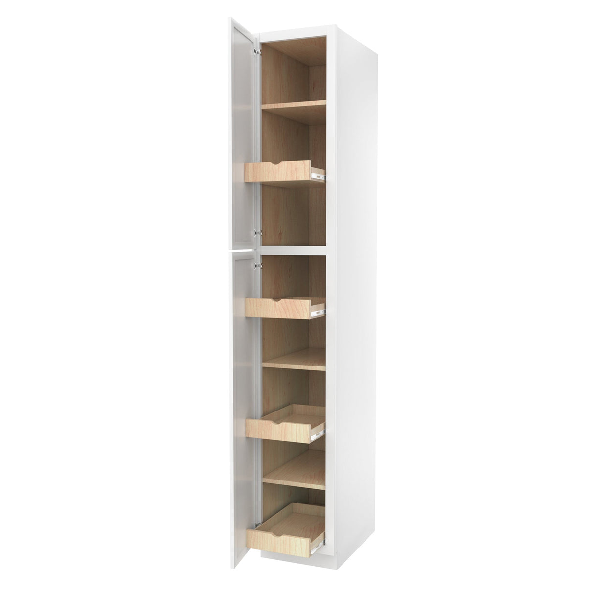 RTA - Fashion White - Single Door Utility Cabinet | 15"W x 90"H x 24"D
