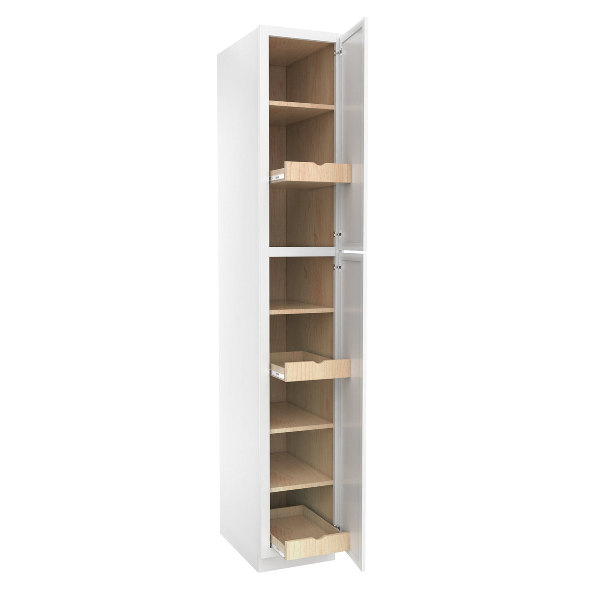 RTA - Fashion White - Single Door Utility Cabinet | 15"W x 90"H x 24"D
