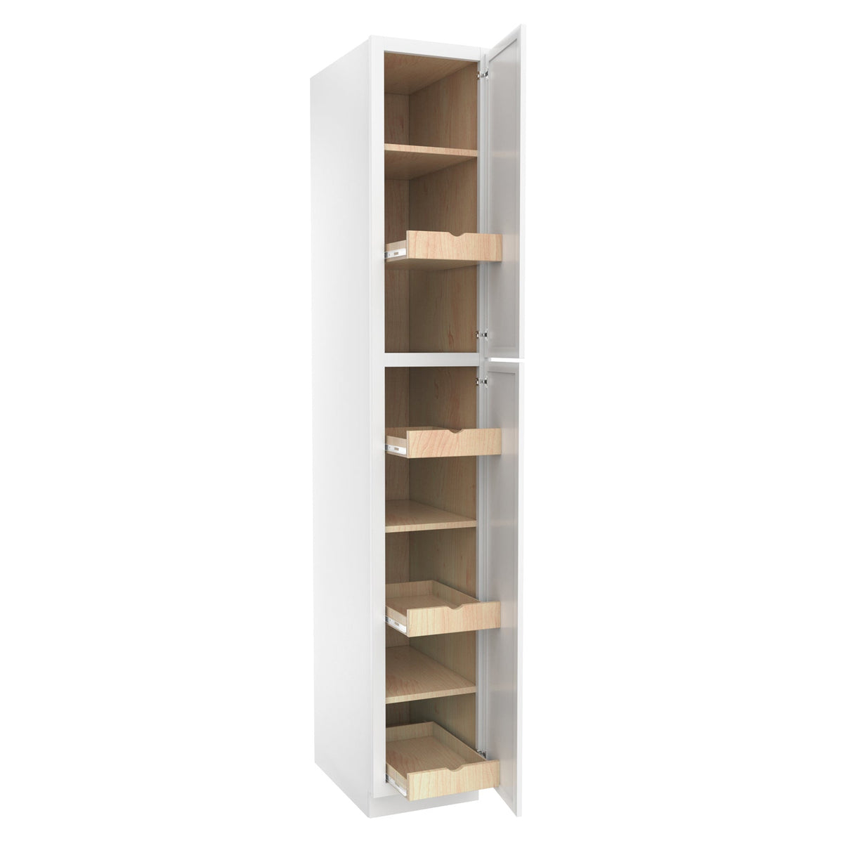 RTA - Fashion White - Single Door Utility Cabinet | 15"W x 90"H x 24"D