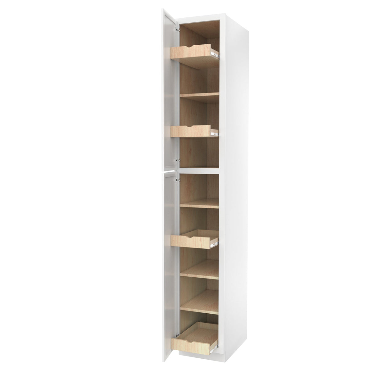 RTA - Fashion White - Single Door Utility Cabinet | 15"W x 96"H x 24"D