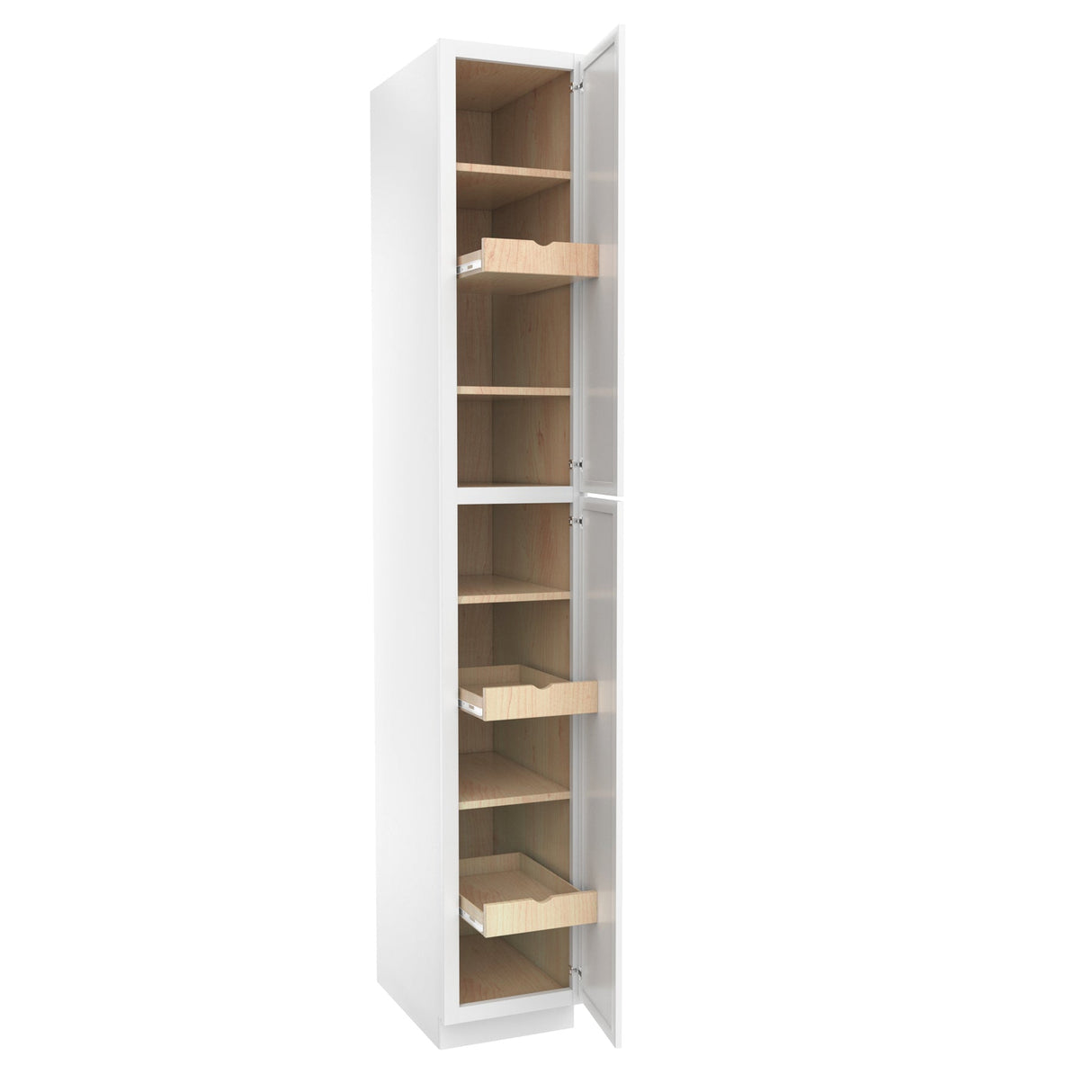 RTA - Fashion White - Single Door Utility Cabinet | 15"W x 96"H x 24"D