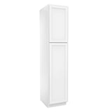 RTA - Fashion White - Single Door Utility Cabinet | 18"W x 84"H x 24"D