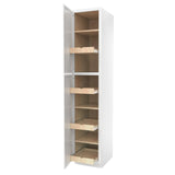 RTA - Fashion White - Single Door Utility Cabinet | 18"W x 90"H x 24"D