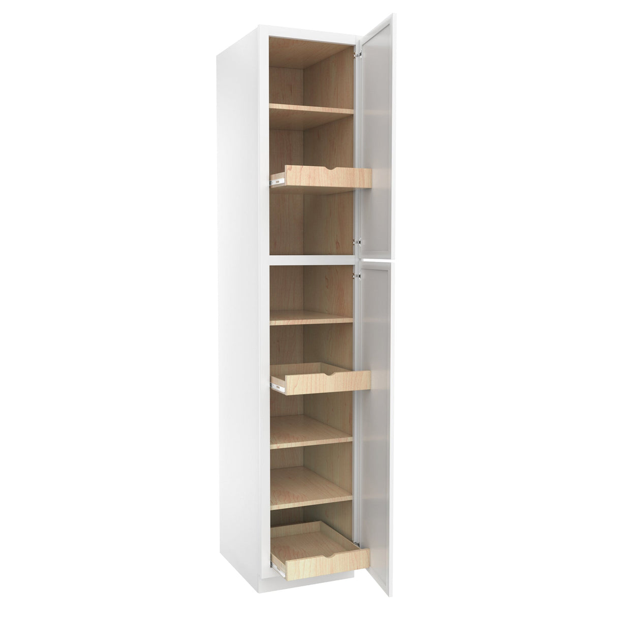 RTA - Fashion White - Single Door Utility Cabinet | 18"W x 90"H x 24"D