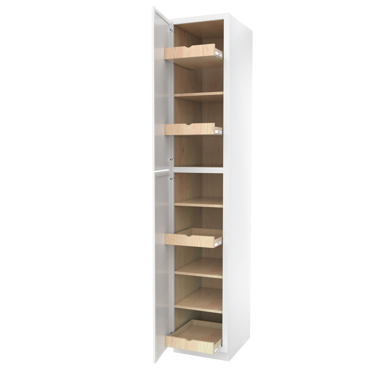 RTA - Fashion White - Single Door Utility Cabinet | 18"W x 96"H x 24"D