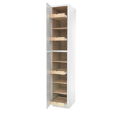 RTA - Fashion White - Single Door Utility Cabinet | 18"W x 96"H x 24"D