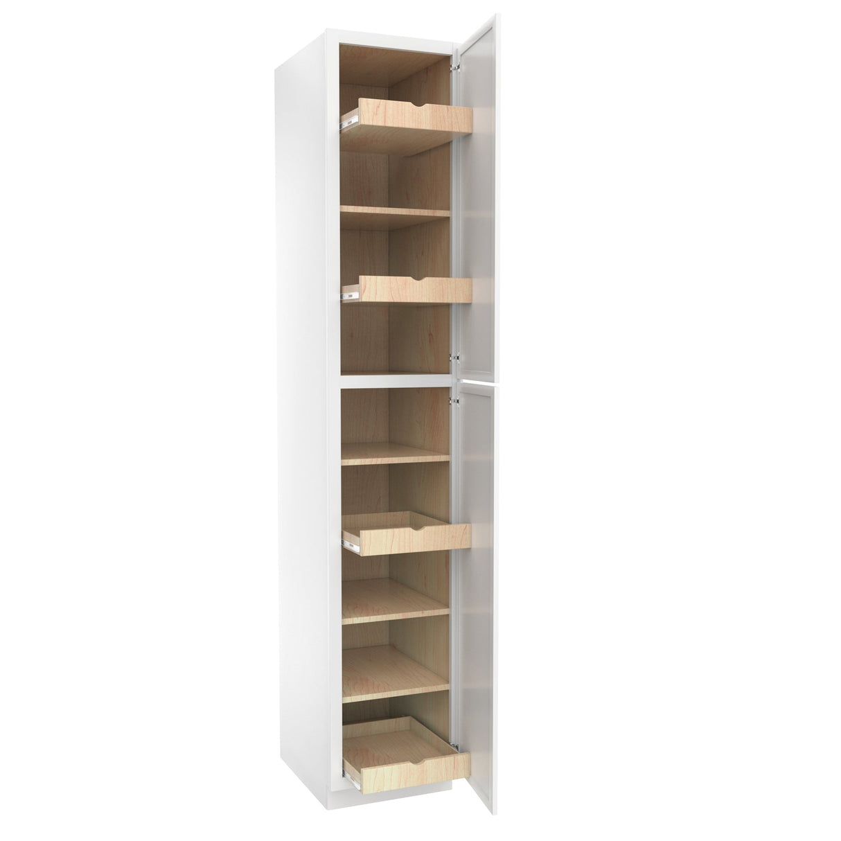RTA - Fashion White - Single Door Utility Cabinet | 18"W x 96"H x 24"D