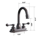 Two Handle Bathroom Faucet in Oil Rubbed Bronze Finish