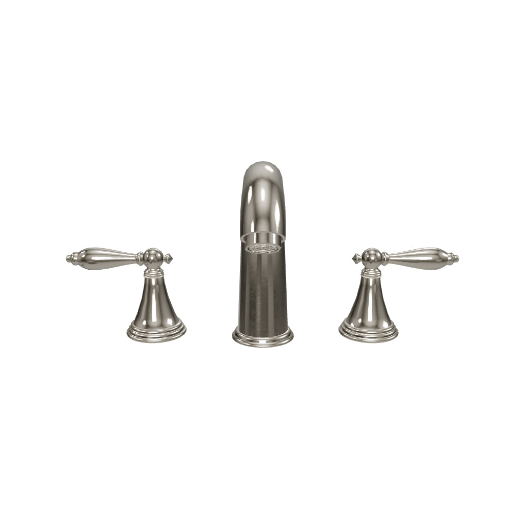 Brushed Nickel Mid-arc Bathroom Sink Faucet