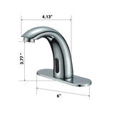 Single Hole Touchless bathroom Sink Faucet in Chrome Finish - cUPC Approved