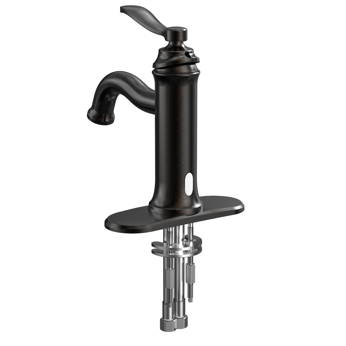 Single-Handle Single Hole Deck Mount Bathroom Sink Faucet with Pop-up Drain in Oil Rubbed Bronze