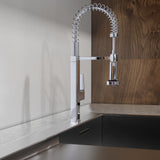 Pull Down Kitchen Faucet with Semi Pro Single Handle in Polished Chrome