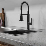 Pull Down Kitchen Faucet with Semi Pro Single Handle in Polished Chrome