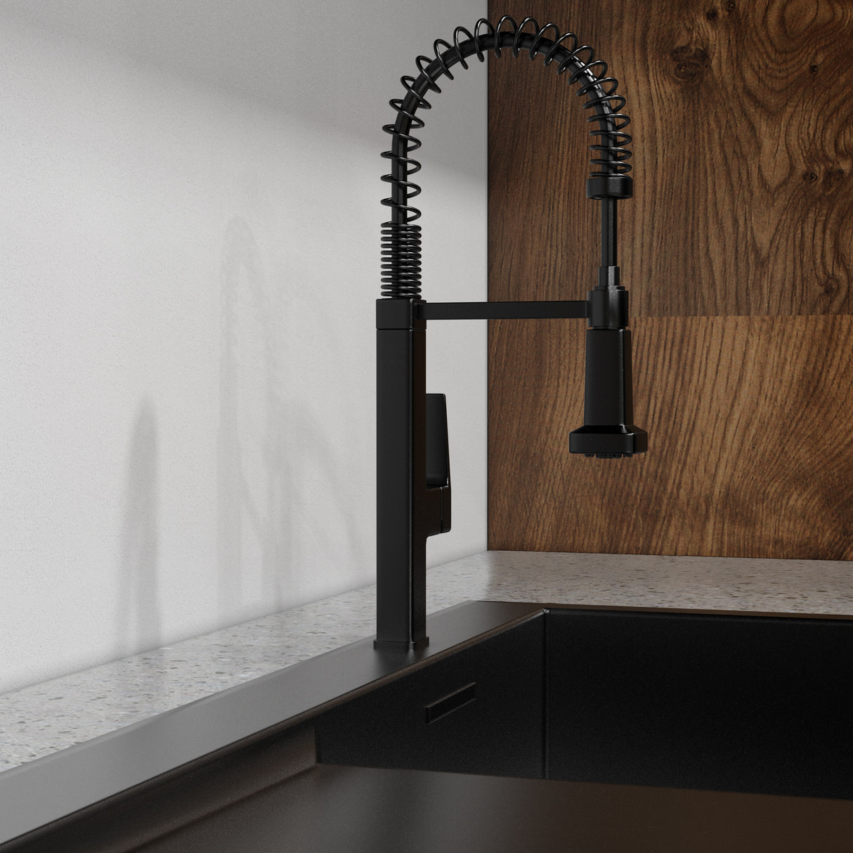 Pull Down Kitchen Faucet with Semi Pro Single Handle in Polished Chrome